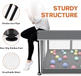 Colpart Foldable Playpen with Mat 50x50 in Grey Portable Safe Baby Yard view 6