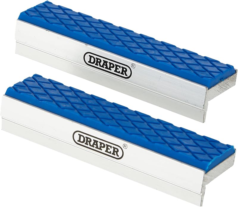 Draper 100mm Soft Vice Jaws with Heavy-Duty Magnets Aluminium
