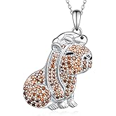 Cehuzeli Capybara Necklace S925 Sterling Siver Capybara Gifts for Women Capybara Jewerly Gift for Women