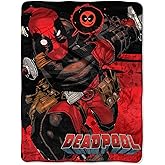 NORTHWEST Marvel Deadpool Say Deadpool!! Quote Bubble Character Super Plush Throw Blanket (46" x 60") 117cm x 152cm