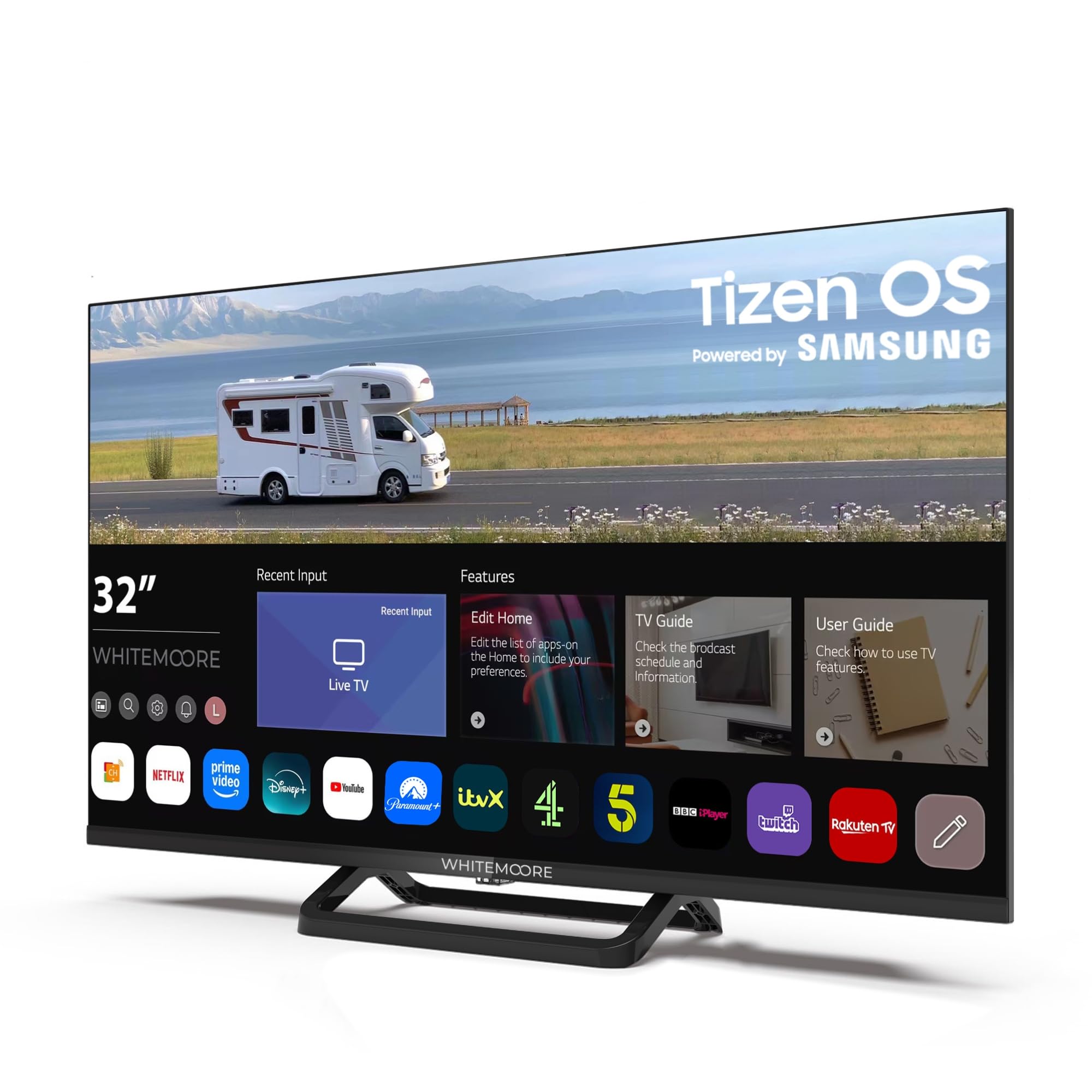WHITEMOORE 32" Smart 12V TV, 12V/24V Tra...