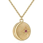 Fettero 14K Gold Plated Pendant Necklace for Women | Cute Cupid Pendants with Love Heart| Charm Woman Body| Crescent Star Coin Necklaces for Women Trendy Simple Cute Necklaces Gold Jewelry