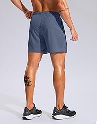 Pudolla Men's Workout Running Shorts with Zipper
