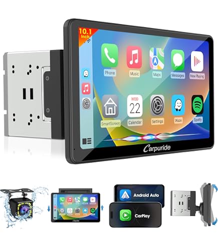 Amazon.com: Carpuride Double Din Car Stereo with CarPlay and