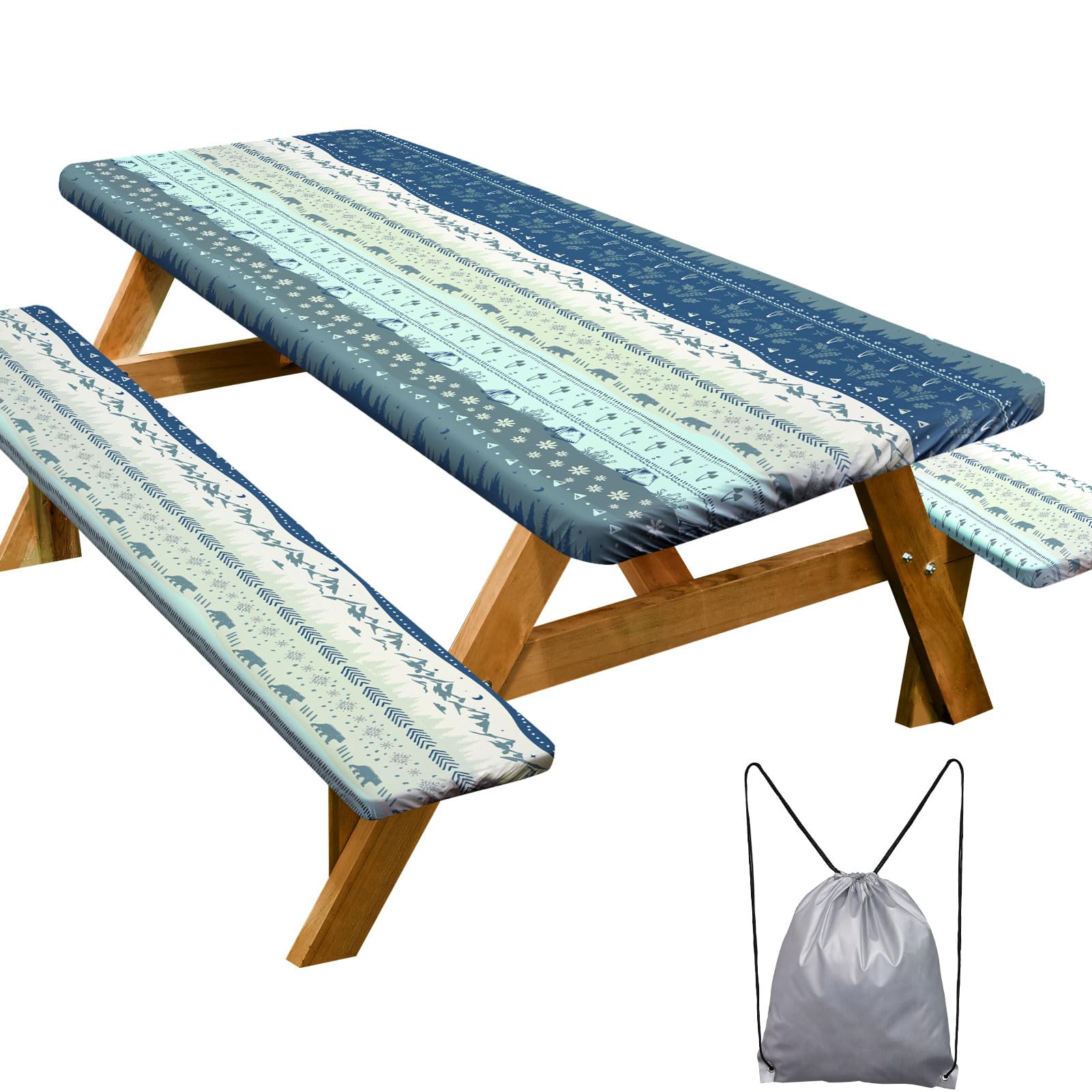 Picnic Table Cover with Bench Covers Camping