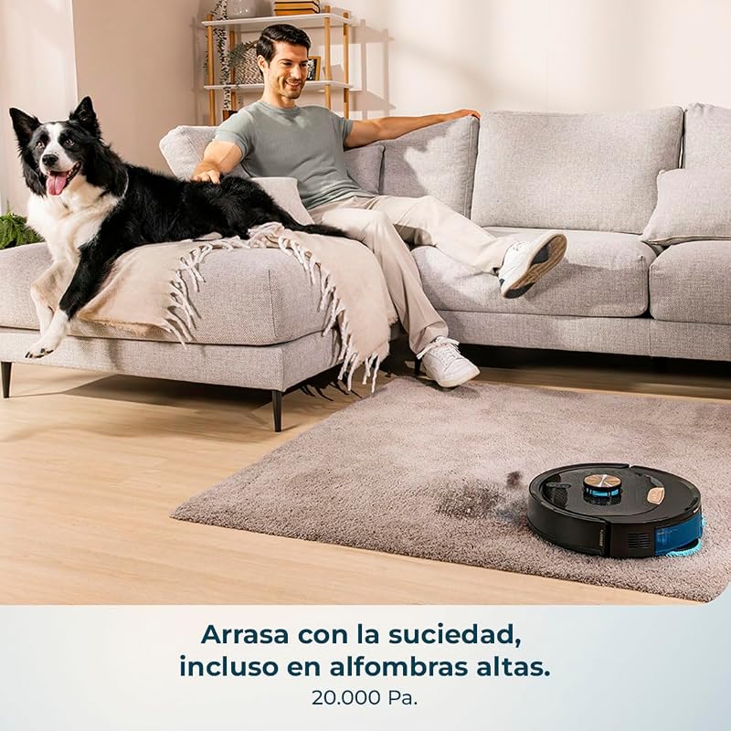 Robot Aspirador con Base de Autovaciado e IA Conga Y100 X-Treme. 20000Pa, Navegación Láser e Inteligencia Artificial, 20000Pa, Base de 2.8L, Autonomía hasta 220m², Control App 3.0 — foto 5 de 8