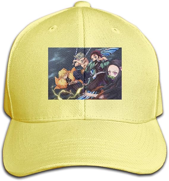 Amazon Co Jp 鬼滅の刃 古典的なカップル帽子屋外スポーツ野球帽男性女性トレンド太陽帽子ファッションキャップyellow 服 ファッション 小物