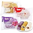 KWOLYKIM Assorted Rice Cake Mochi, 3 Pack Individually Wrapped Rice Cake Red Bean & Sesame & Purple Sweet Potato 3 Flavor Mochi Asian Traditional Pastry and Dessert Soft and Sweet Snacks
