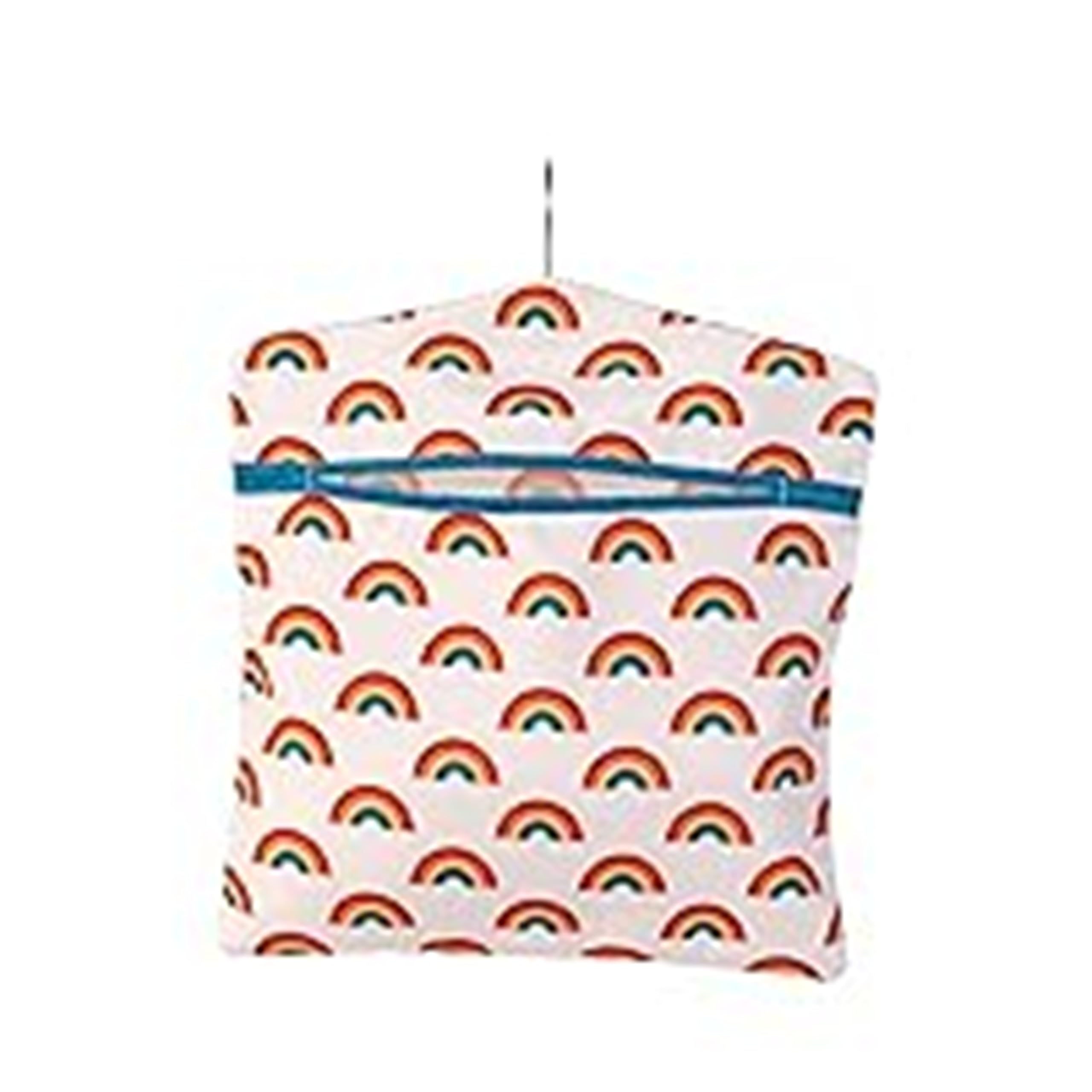 Beldray LA081544EU7 Peg Bag – Rainbow Print With Washing Line Hanger, Pegs Storage Sack, Holds Up To 50 Pegs, Clothespin Holder Pouch, Reusable Hanging Bag For Laundry Lines, Multicoloured Pattern