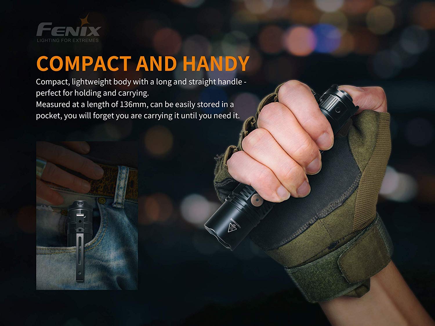Sports & Outdoors Fenix PD36R Holster Bundle 1600 Lumen USB