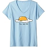 Womens Gudetama the lazy egg yoga pose V-Neck T-Shirt