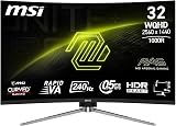 MSI MAG 325CQRXF E2 32 Inch WQHD Curved Monitor 240 Hz 1000R
