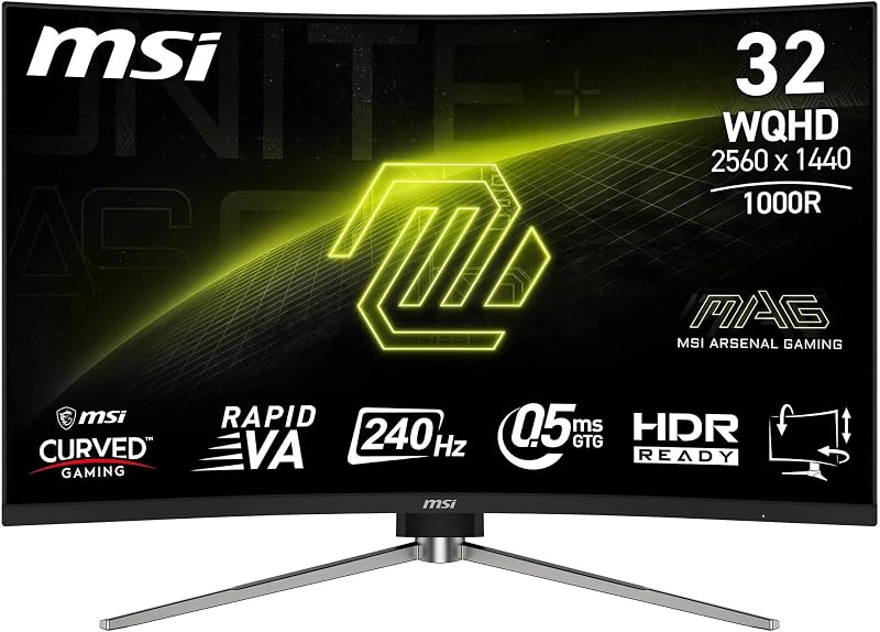 MSI MAG 325CQRXF E2 32 Inch WQHD Curved Monitor 240 Hz 1000R