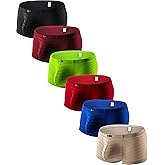 iKingsky Men's Big Pouch Boxer Briefs Shinning Shorts Underwear Stretch Low Rise Bulge Trunk Under Panties for Men