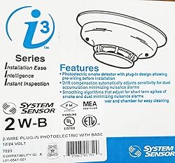 System Sensor 2W-B i3 Series 2-wire, Photoelectric