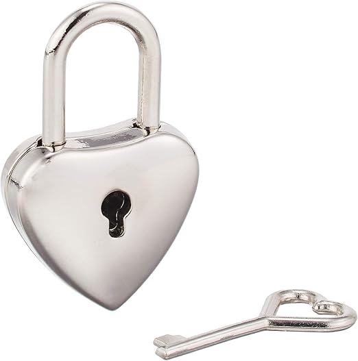 Amazon Co Jp Inazuma 鍵付き南京錠 ハート シルバー W21mm H36mm 1個 Akr3 3 S Diy 工具 ガーデン