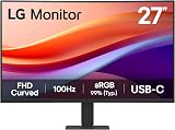 LG 27U421A 27 inch Curved FHD Monitor USB-C HDMI 100Hz 5ms Matte Black