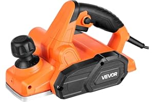 VEVOR Electric Hand Planer, 3-1/4-Inch Cut Width, 7-Amp 16800 RPM Corded Power Handheld Planer for Wood, with Adjustable Cut 