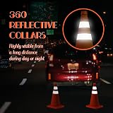 Funvalley Surperfect 18in Orange Collapsible Traffic Cones 4 Pack view 4