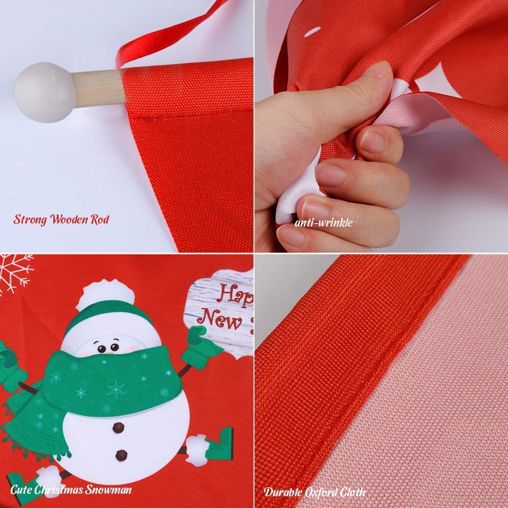 Trentixel Merry Christmas Banner,Christmas Porch Fireplace Wall Signs Flag for Christmas Decorations Outdoor Indoor,Christmas Banner Decoration