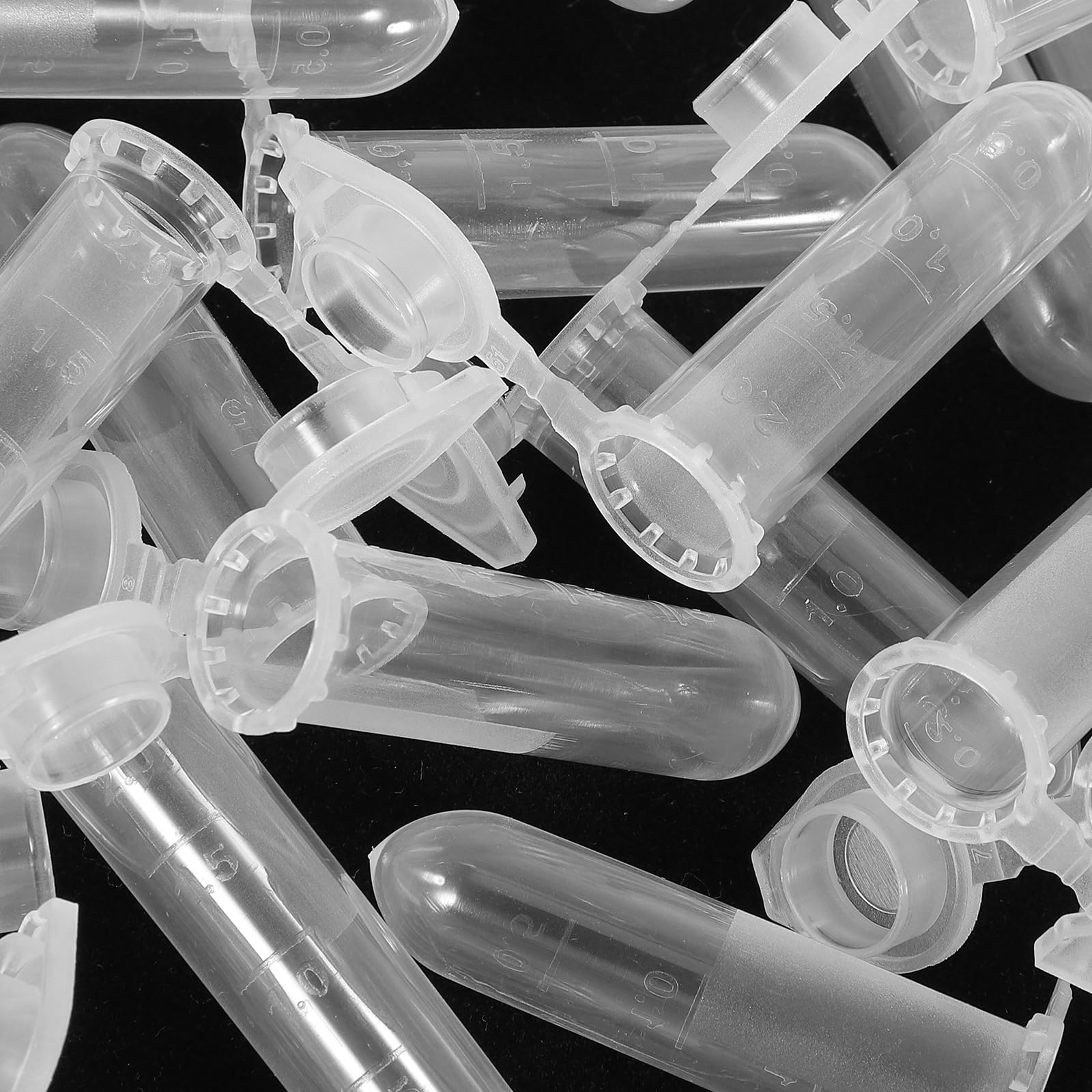 iplusmile Polypropylene Microcentrifuge Tubes 2Ml Graduated Conical Sample Vials with Secure Lids for Laboratory Use 500Pcs