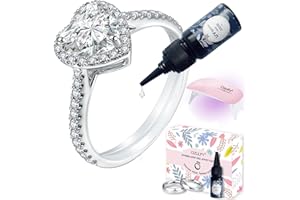 CIZULFY Ring Sizers for Loose Rings, 3 Invisible Ring Size Adjuster Tightener Resizer for Women Men Thin Wide Band Rings, Clear Silicone Wrap,UV Resin Glue UV Lamp kits and User Manual