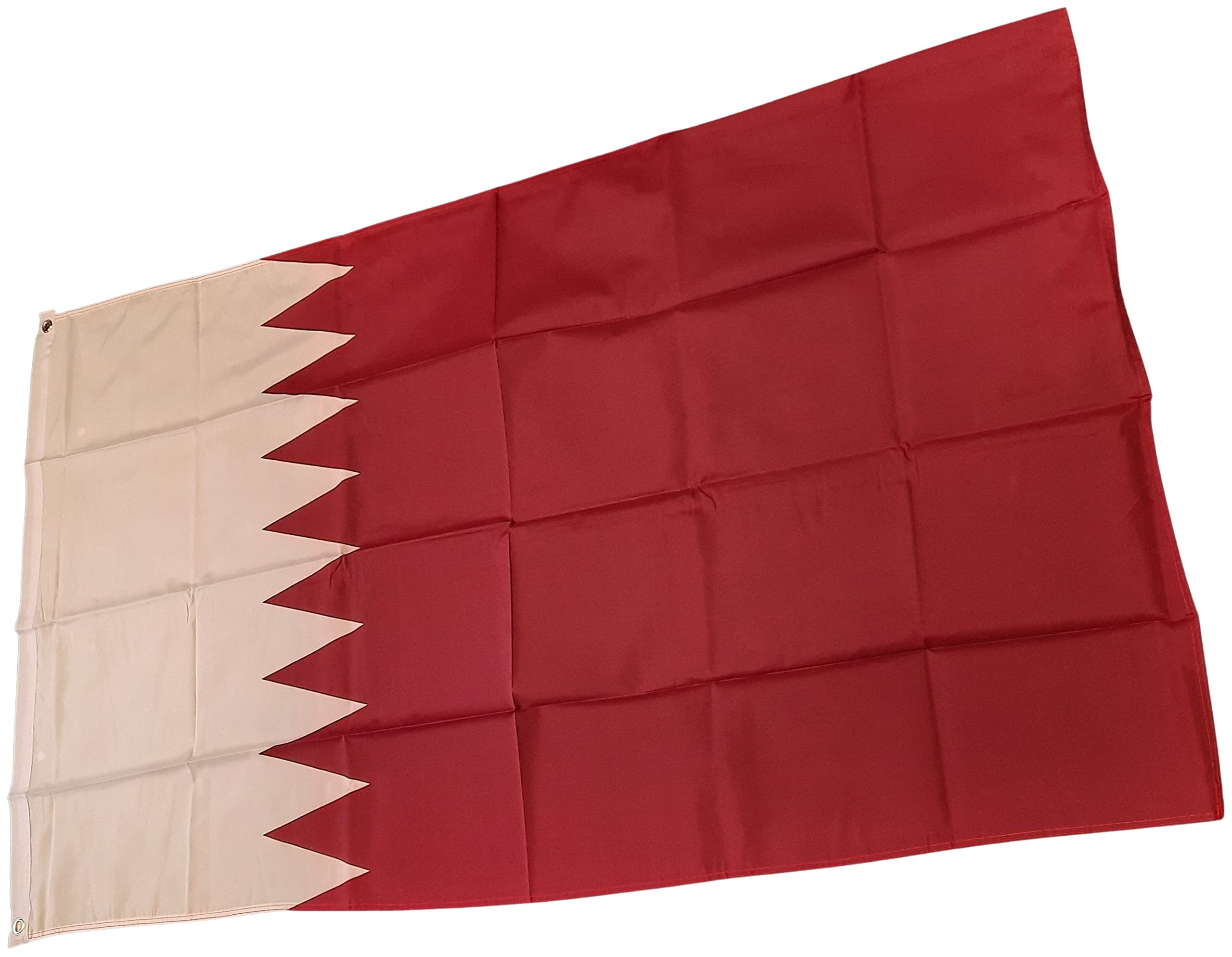 NWFlags Qatar Flag 5ft x 3ft 75d Premium Polyester Suitable For Flagpoles | Strong Polyester 5x3 foot material large flag of Qatar with 2 metal Eyelets