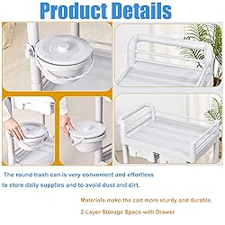 Rolling Utility Cart,Qiwey Medical Utility Cart
