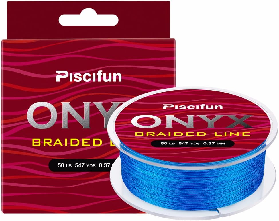 Piscifun Onyx Braided Fishing Line 6lb-150lb Superline Abrasion Resistant Braided Lines Super Strong High Performance PE Fishing Lines
