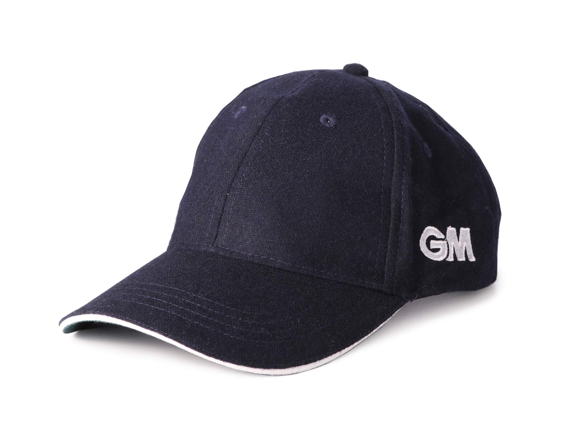 Gunn & Moore GM | Cricket Hat | Cricket Cap | Pre-Shaped Two-Tone Peak | Brushed Twill | Easi-Fit Hook-and-Loop Fastener | One Size Fits All | 51-63 cm Circumference | Navy