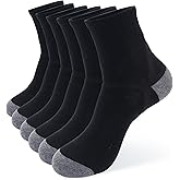 Anfuhug Men'S Sports Socks Size 8-11, Ankle Support, Ankle Protection, Seamless Cushioning Design, Moisture Wicking