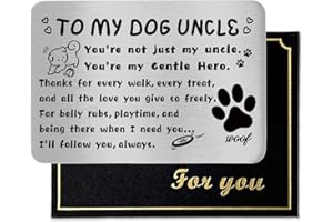 Hewonnn Dog Uncle Gifts for Men - Dog Uncle Wallet Card - Gift from Dogs to Uncles, Father’s Day Birthday Gift Ideas