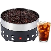 Coffee Bean Cooler, Electric Coffee Beans Cooling Machine, Stainless Steel Coffees Chaff Collect Cooler Tool, 110V Double Peanuts Cashews Cooling Tray Radiator for Home Cafe Roasting Cooling