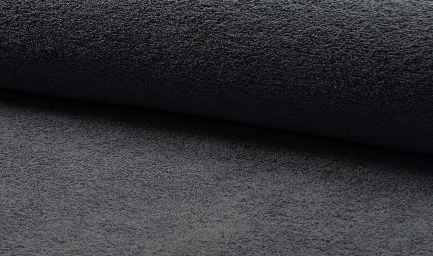 Double Sided Cotton Terry Towelling Fabric Material - DK Grey, 1Mtr 150cmx100cm — image 1