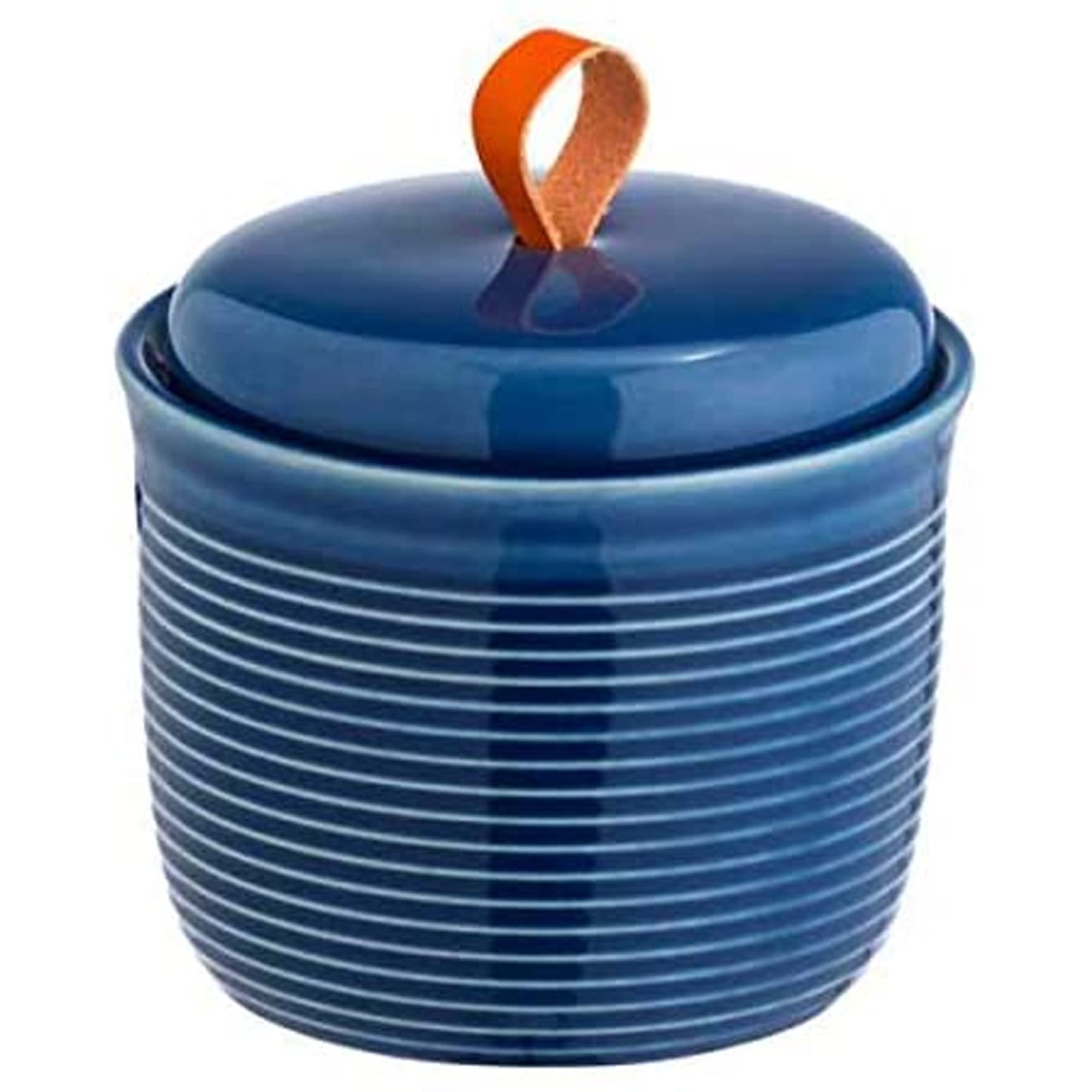 WENKO Sada Universal Ceramic Storage Tin with Textured Surface and Lid