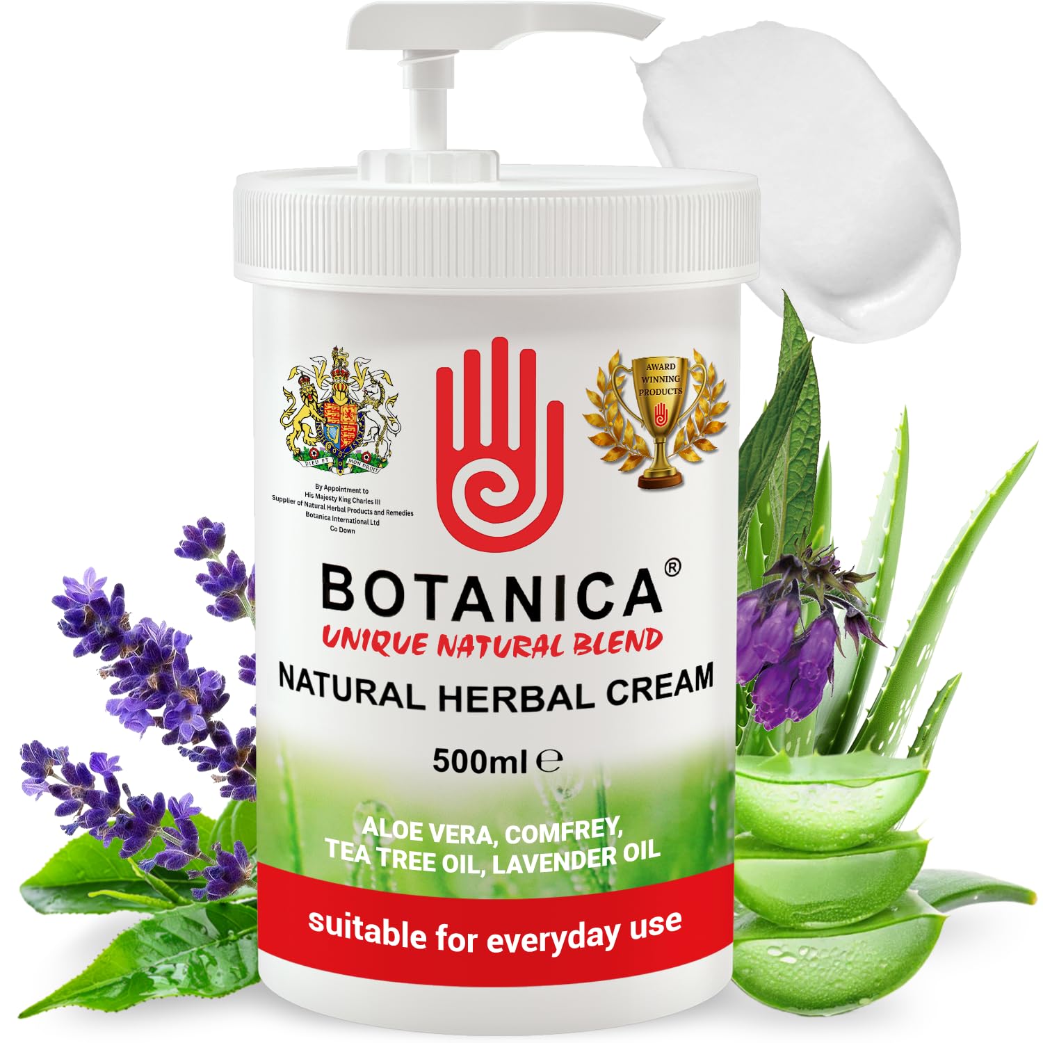 Botanica Natural Herbal Cream, 500 ml, white