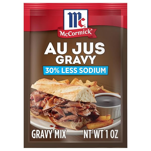 MCCORMICK 30% LESS SODIUM AU JUS GRAVY MIX,...
