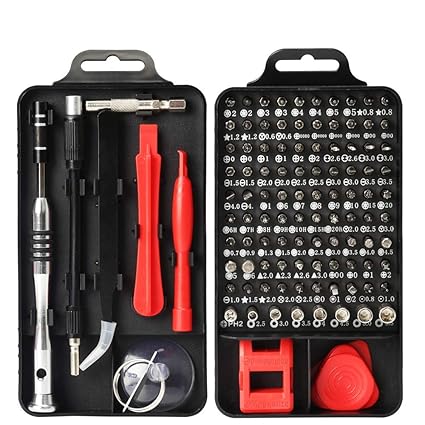 Acroshopper 115 in 1 Precision Screw Driver Set for Smartphone, Mobile, Laptop, Tablet, Game Console and Household Repair Tool Kit (Black)