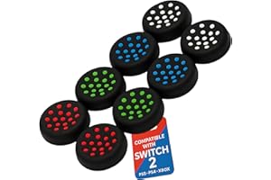MatoSan® Thumbstick Grip Caps for Switch 2– Silicone Joystick Covers Compatible with Switch 2 Controllers – Ergonomic Non-Slip Thumb Grips for Precise Control Joysticks (Version 9)