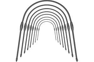 FOTMISHU 8pcs Garden Hoops for Raised Beds, 19.6"x 19.6" Greenhouse Hoops for Cover Garden Netting, Rust-Free Garden Tunnel, Reuseable Gardening Supplies for Plants (8pcs S-19.6"x 19.6")