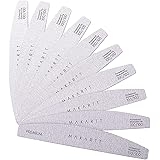 Makartt Nail File Zebra Nail Files 100 100 Grit for Acrylic Nails Poly Nail Gel Emery Boards for Nails Doubled Sides Washable