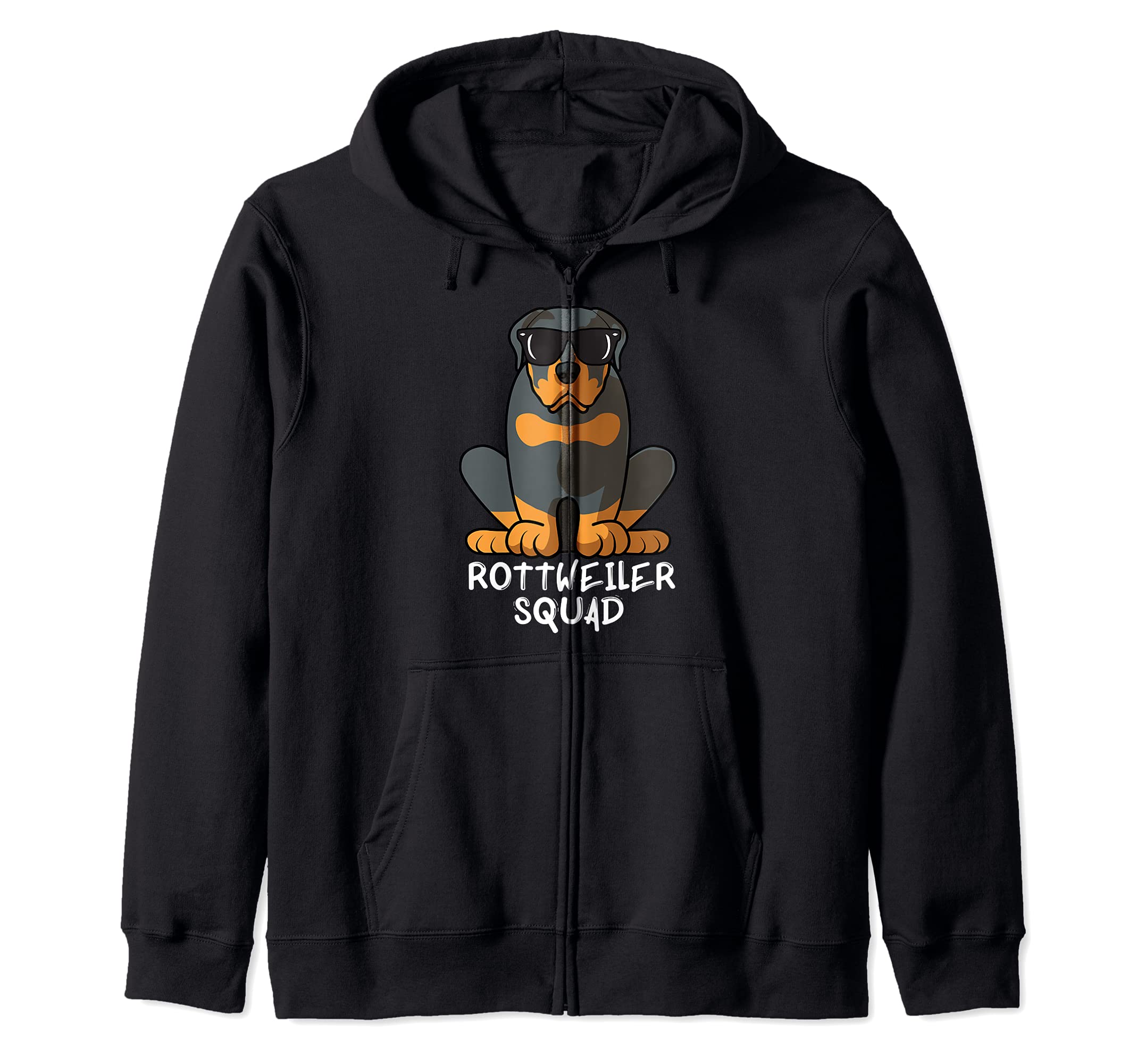 Cool Rottweiler Squad Dog Mom Dog Dad Zip Hoodie