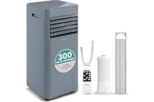 SereneLife Portable AC 8000 BTU, 3-in-1 Cooling, Dehumidifier And Fan Modes, Compact Standing Air Conditioner, Energy Efficie
