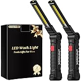 Gifts for Men Him, Coquimbo Magnetic Work Light/Rechargeable Flashlight, Tools with 5 Modes 360° for Garage Car Repair BBQ, B