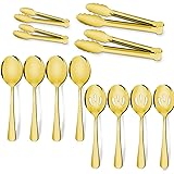 12PCS Gold Stainless Steel Serving Utensils Sets
