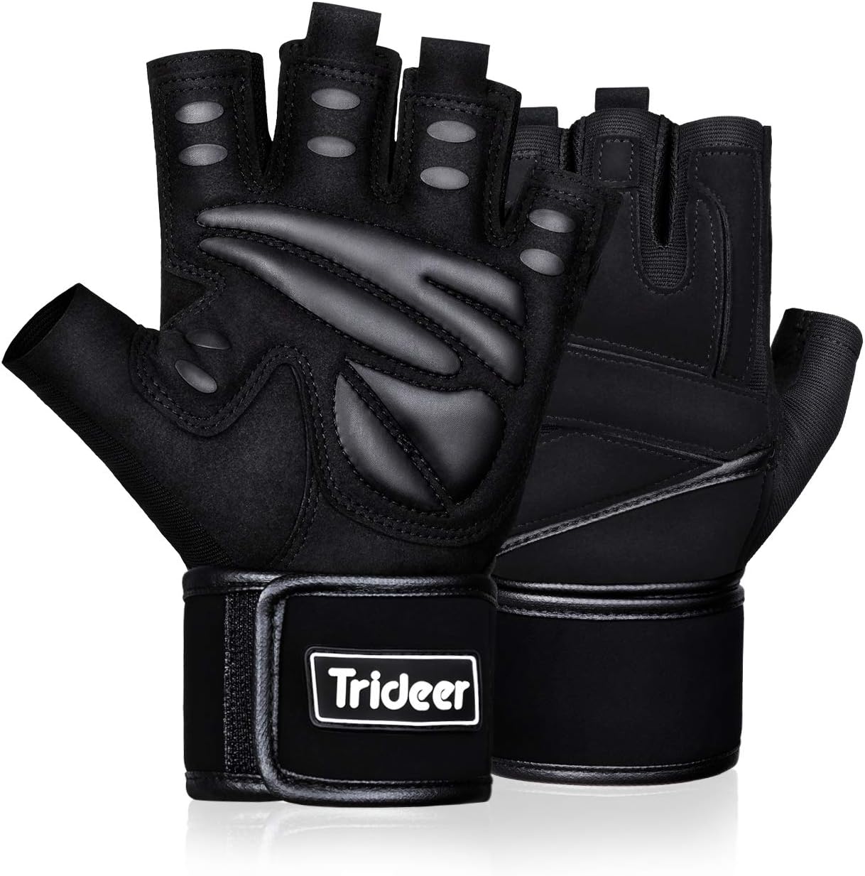 Trideer Workout Gloves Men, Gym Gloves with Wrist Support, Padded Weight Lifting Gloves Men for Fitness, Cross Training : Sports & Outdoors