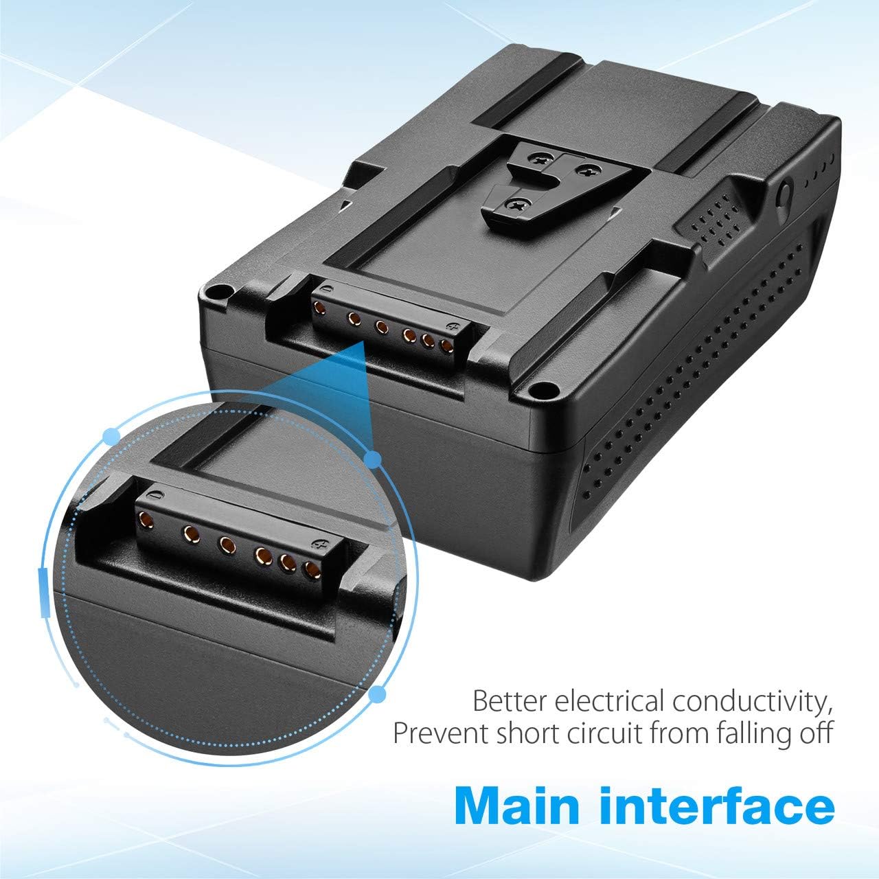Powerextra 190Wh (13400mAh) V Mount/V-Lock Battery Compatible with Sony Camera Camcorder Broadcast Replacement Brick for DSLR : Home Audio & Theater