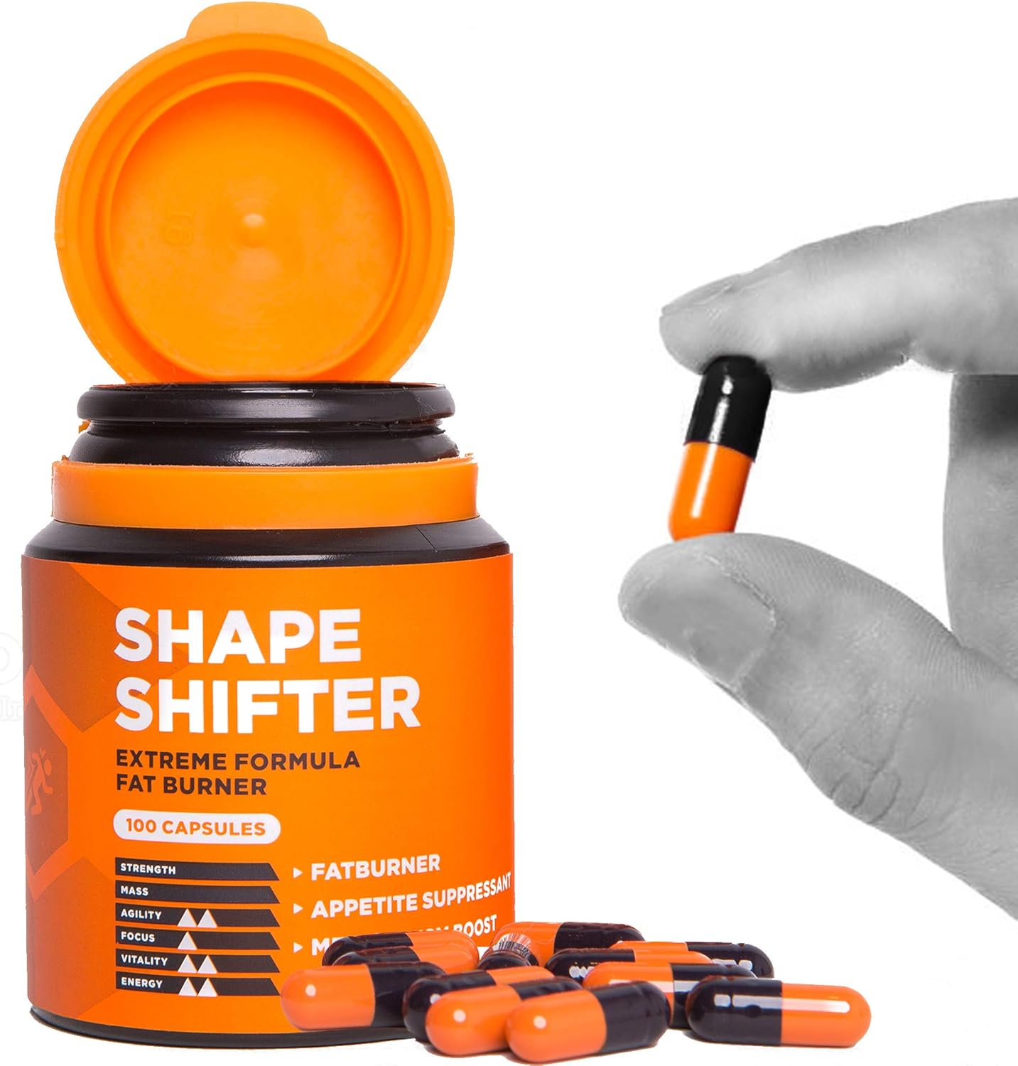 Shape Shifter Natural Fat Burning Weight Loss Tablets, Metabolism Booster, Instant Knockout