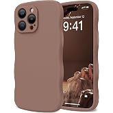 SuydanBox Magnetic &amp; Silicone for iPhone 15 Pro Max Case, Brown | Compatible with MagSafe,Full Camera Protection,Cute Wave Frame Silicone Shockproof Protective Phone Case for iPhone 15 ProMax