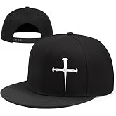 Skull Flat Bill Hats for Men Women Adjustable Dad Trucker Hat Skeleton Snap Backpack Hats for Hip-hop Running Cycling